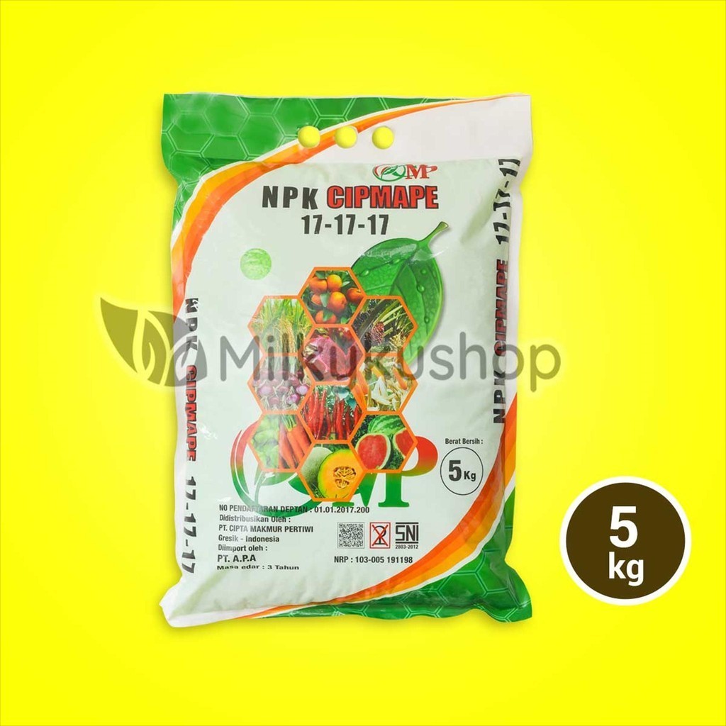 PUPUK CMP CIPMAPE NPK 17 17 17 ISI 5 KG KEMASAN PABRIK