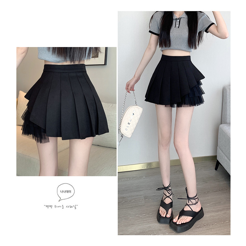 Jual Rok Pendek High Waist Berkualitas Tinggi Desain Unik Rok Lipit ...