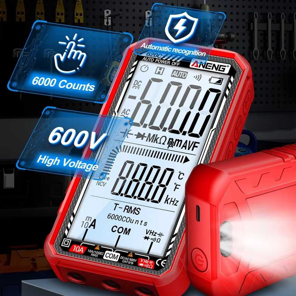 Jual AH - ANENG Digital Multimeter Large LCD Screen NCV 6000 Count ...