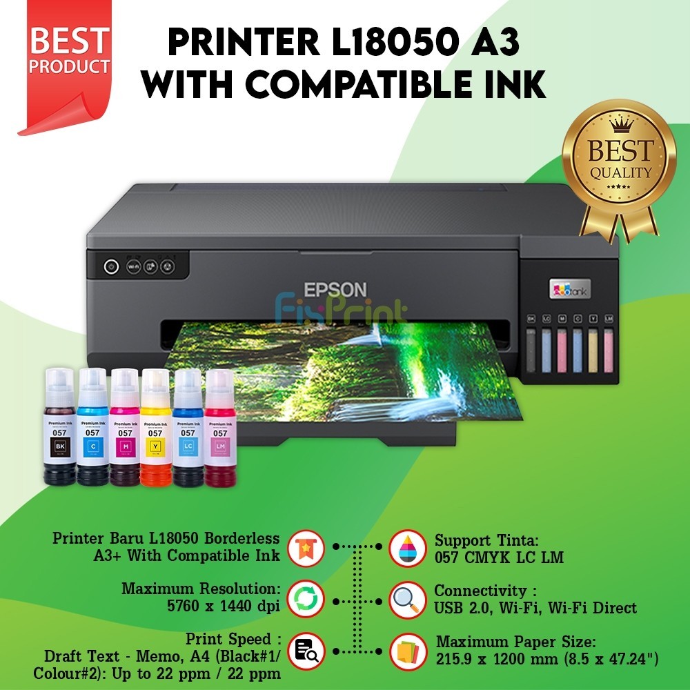 Jual Printer Epson Ecotank L18050 Printer Photo 6 Warna A3 Wifi Shopee Indonesia 7502