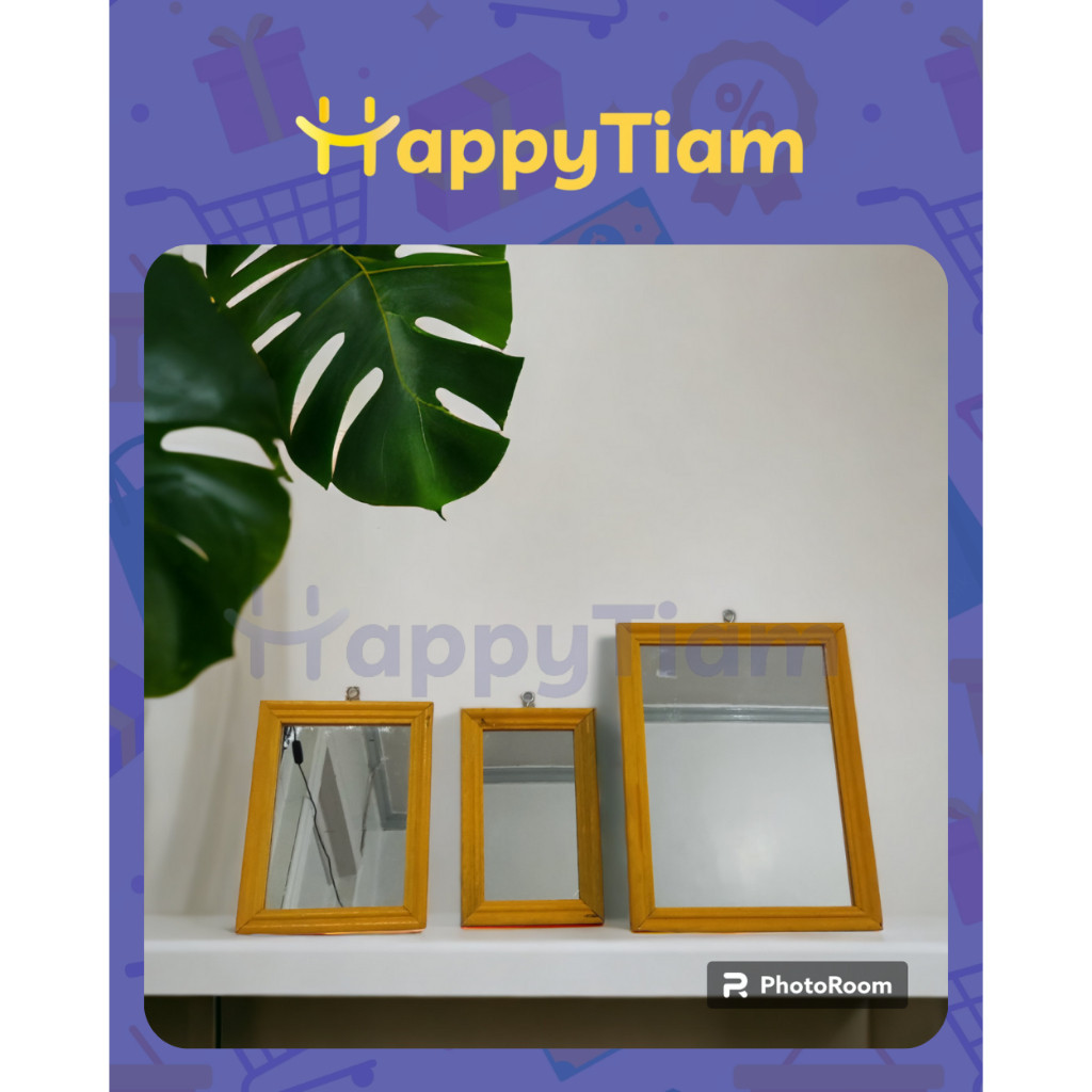 Jual CERMIN FRAME KAYU KOTAK KECIL BERBAGAI UKURAN BINGKAI MAKE UP KACA ...