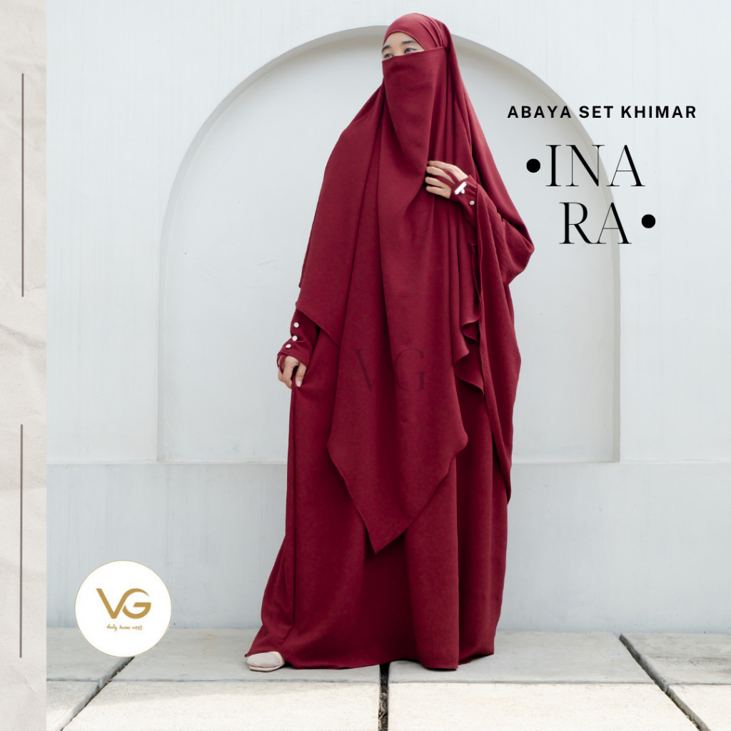 Jual Baju Gamis Abaya Set French Khimar Inara Jilbab Turki Arab Dress ...