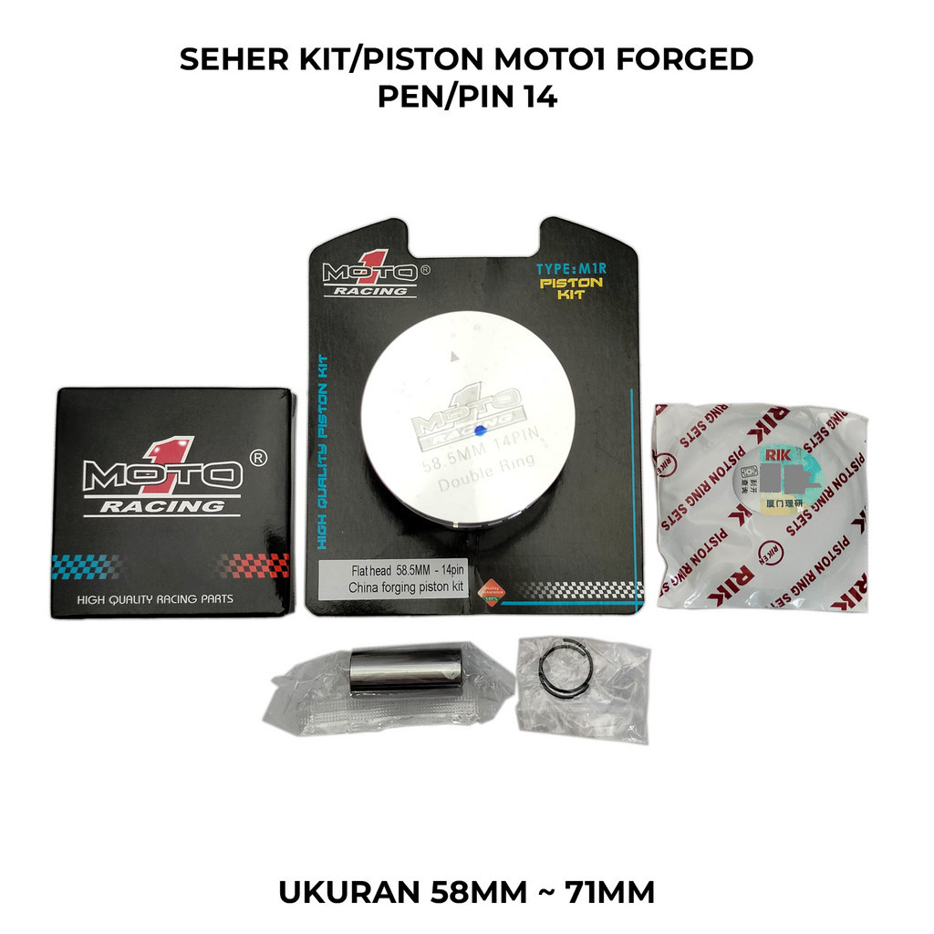Jual Seher Kit Moto1 Pen 14 Forged Ukuran 58/58.5/60/61/62/63/64/65/66 ...