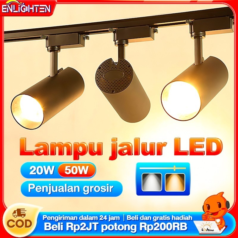 Jual lampu rell track lampu jalur LED spotlight Ready Stock 50 watt ...