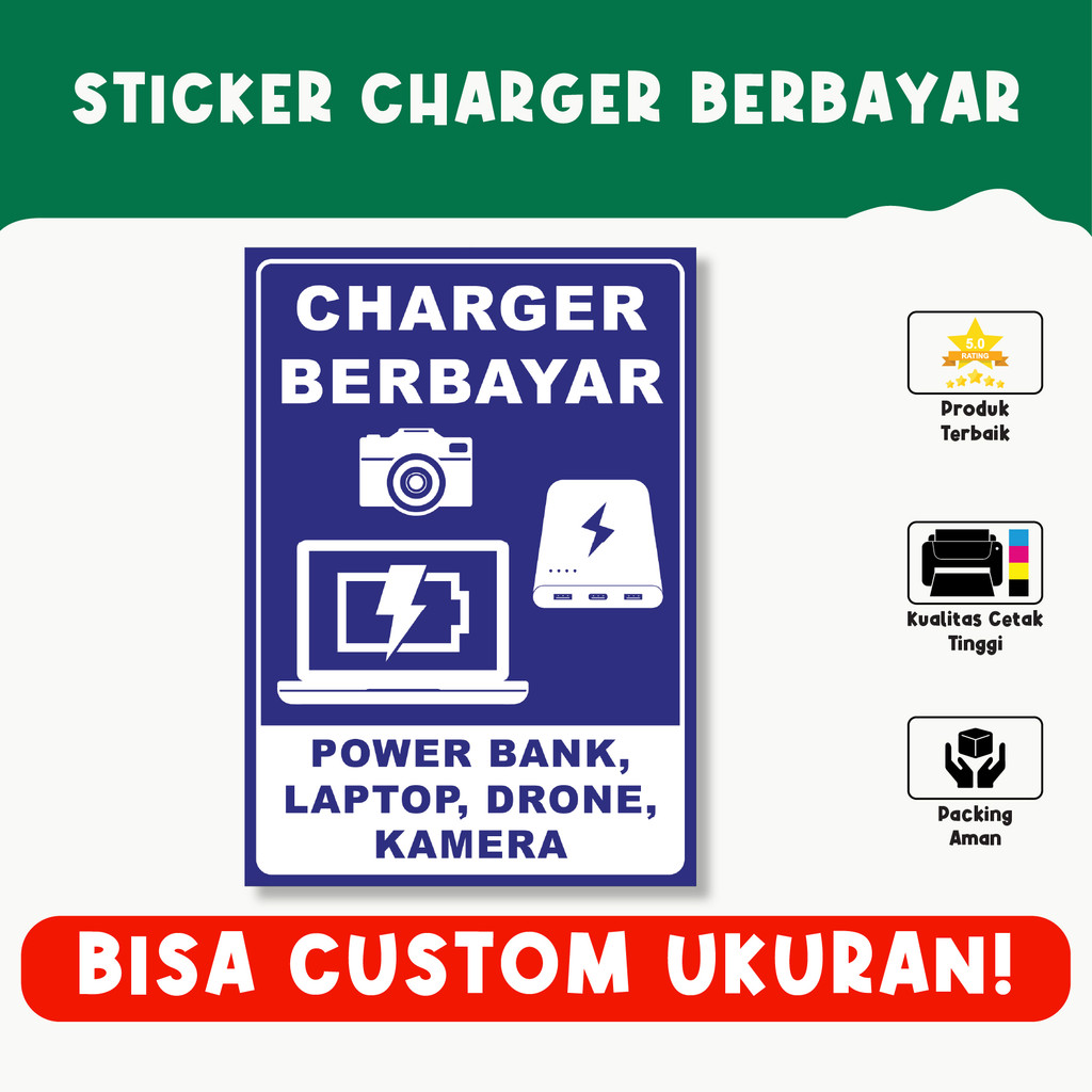 Jual Sticker Charger Berbayar – Informasi Layanan, Vinyl Premium, Tahan ...