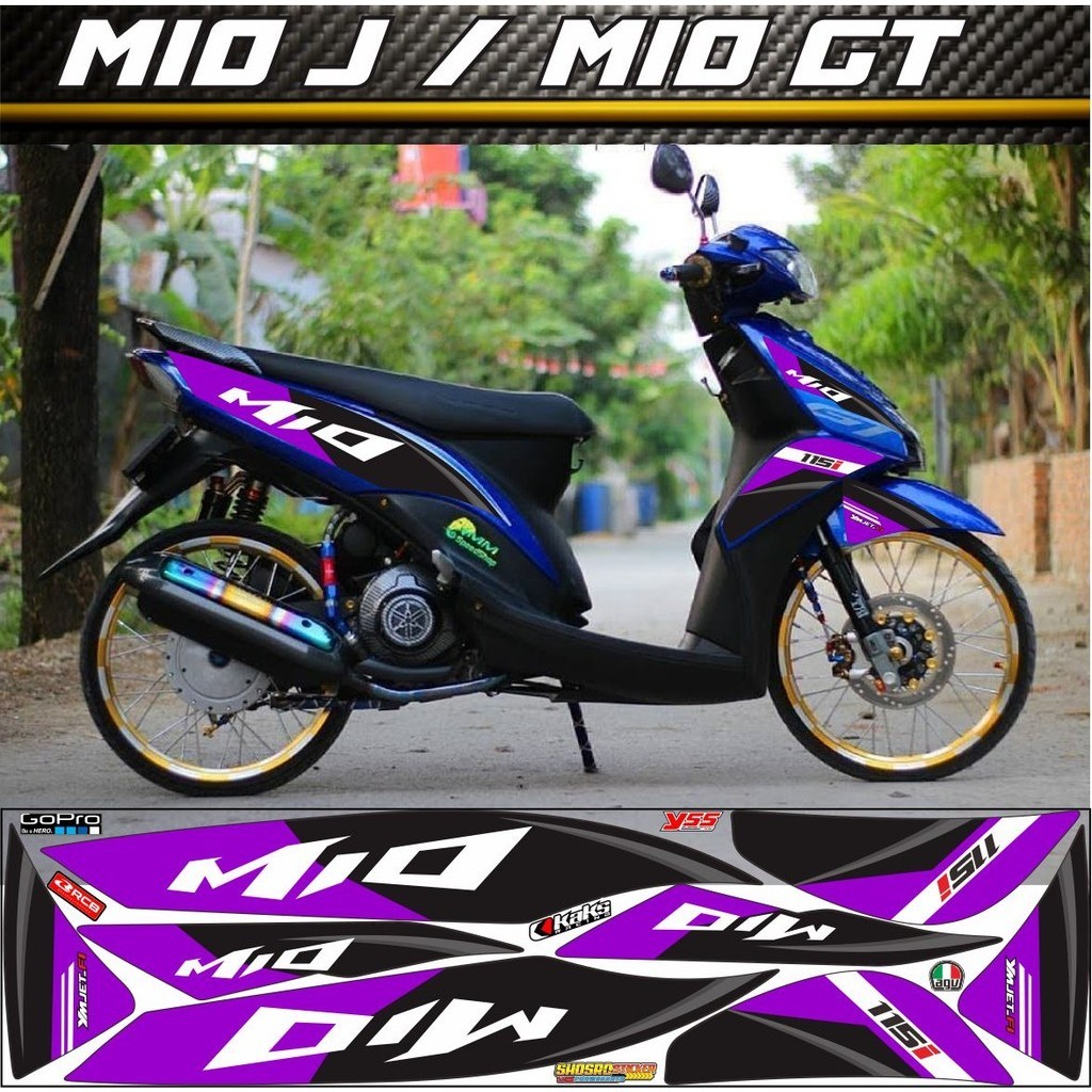 Jual STRIPING STIKER MOTOR MIO GT MIO J VARIASI STIKER MOTIF SIMPLE LIS ...