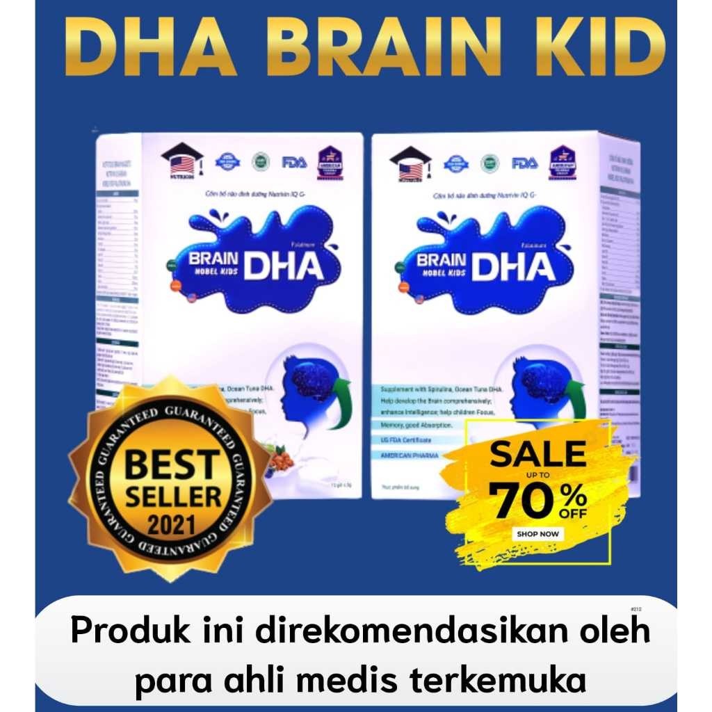 Jual DHA BRAIN KID SUPLEMEN VITAMIN KECERDASAN ANAK 12 SACHET | Shopee ...