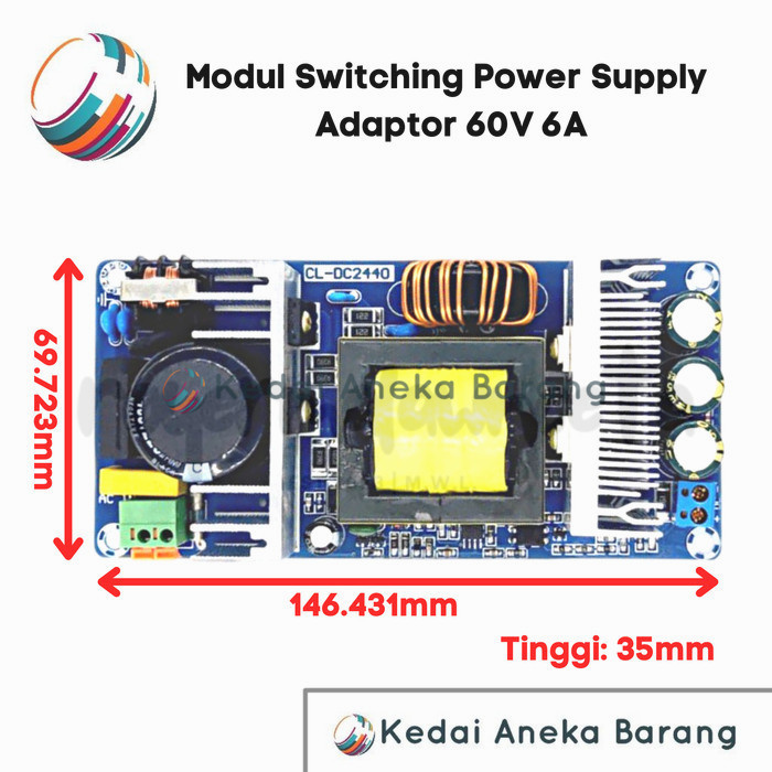 Jual Module Modul Switching Power Supply 60V 6A AC-DC AC - DC Adaptor ...