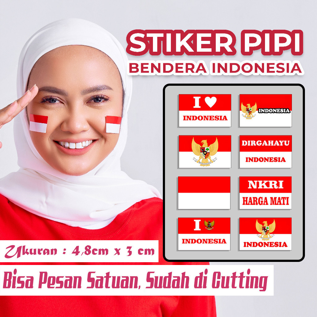 Jual Cgn Stiker Sticker Pipi Dirgahayu Hut Ri Bendera Merah Putih Kemerdekaan Indonesia Ri