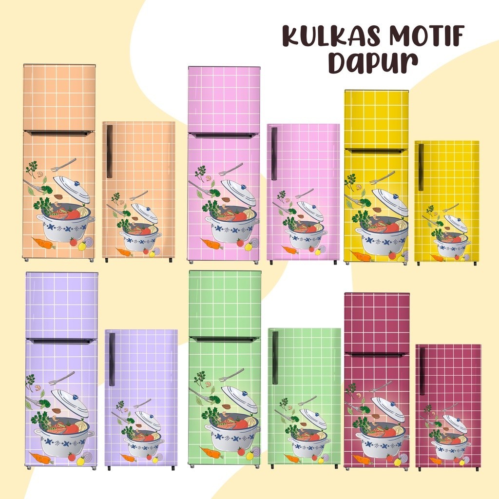 Jual Stiker Sticker Kulkas 1 Pintu dan Stiker Kulkas 2 Pintu Motif ...