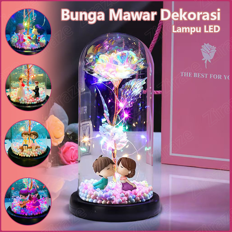 Jual 【Ready！！】Lampu LED Bunga Mawar Dekorasi / Kado Valentine Hiasan ...