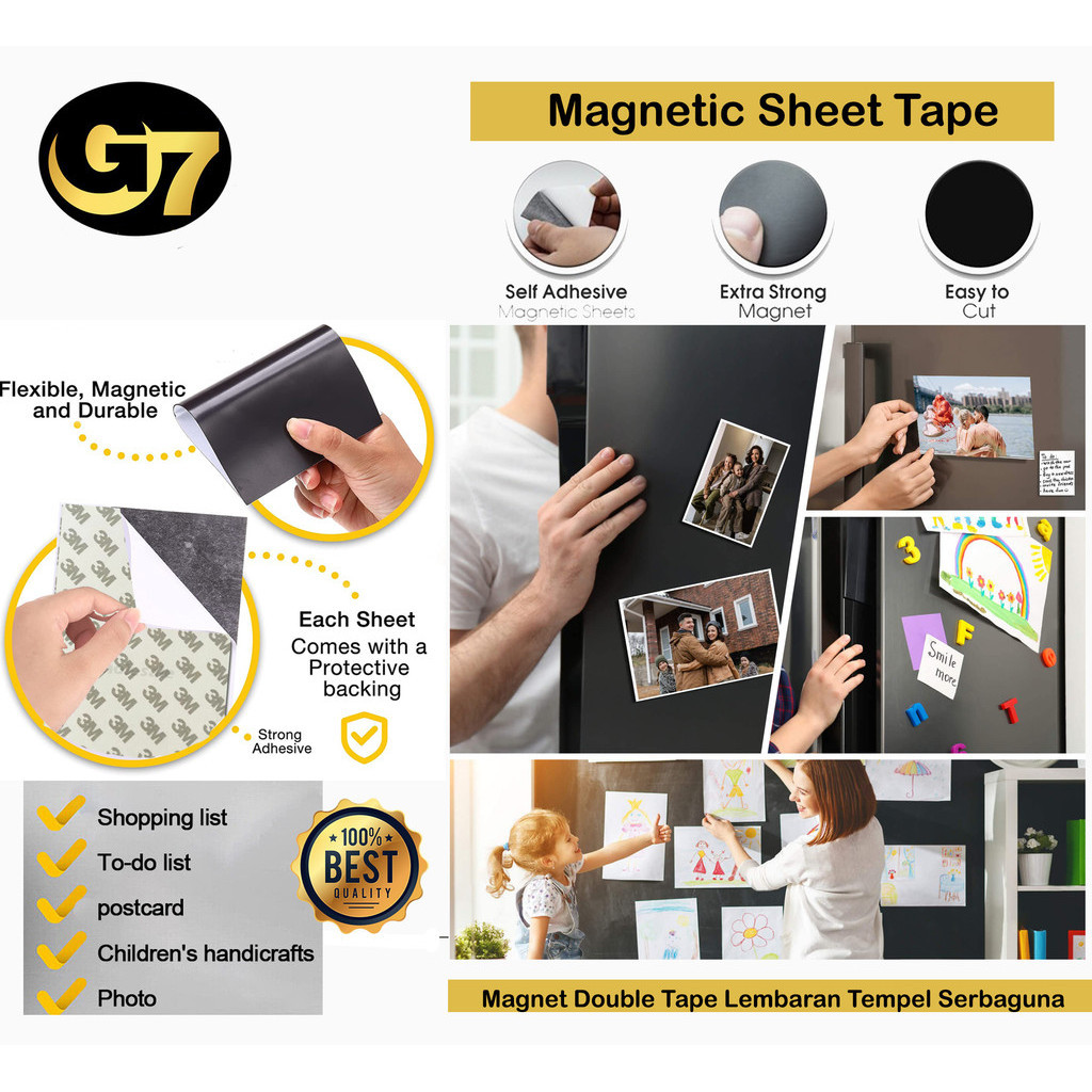 Jual Magnet Lembaran Double Tape 3m Kotak Magnetic Sheet Lembar Double