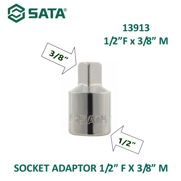Jual SATA 13913 Socket Adaptor 1/2 Inch Female X 3/8 Inch Male ...