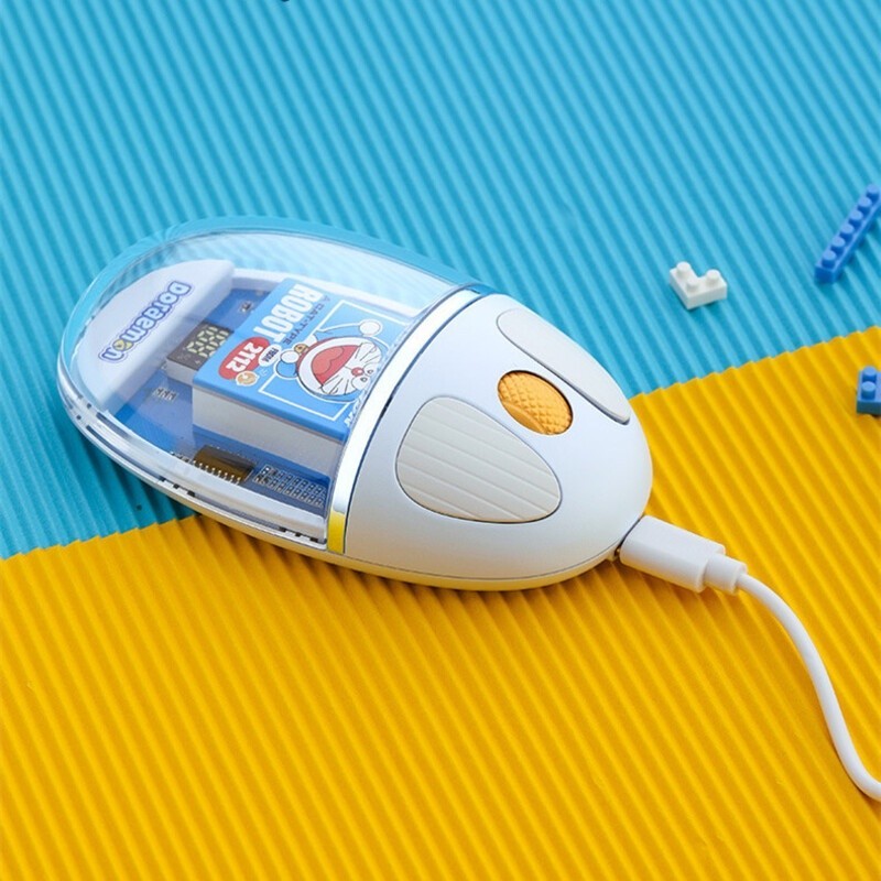 Jual Doraemon Comic Books Mouse Transparent Wireless Mouse 2.4GHz ...