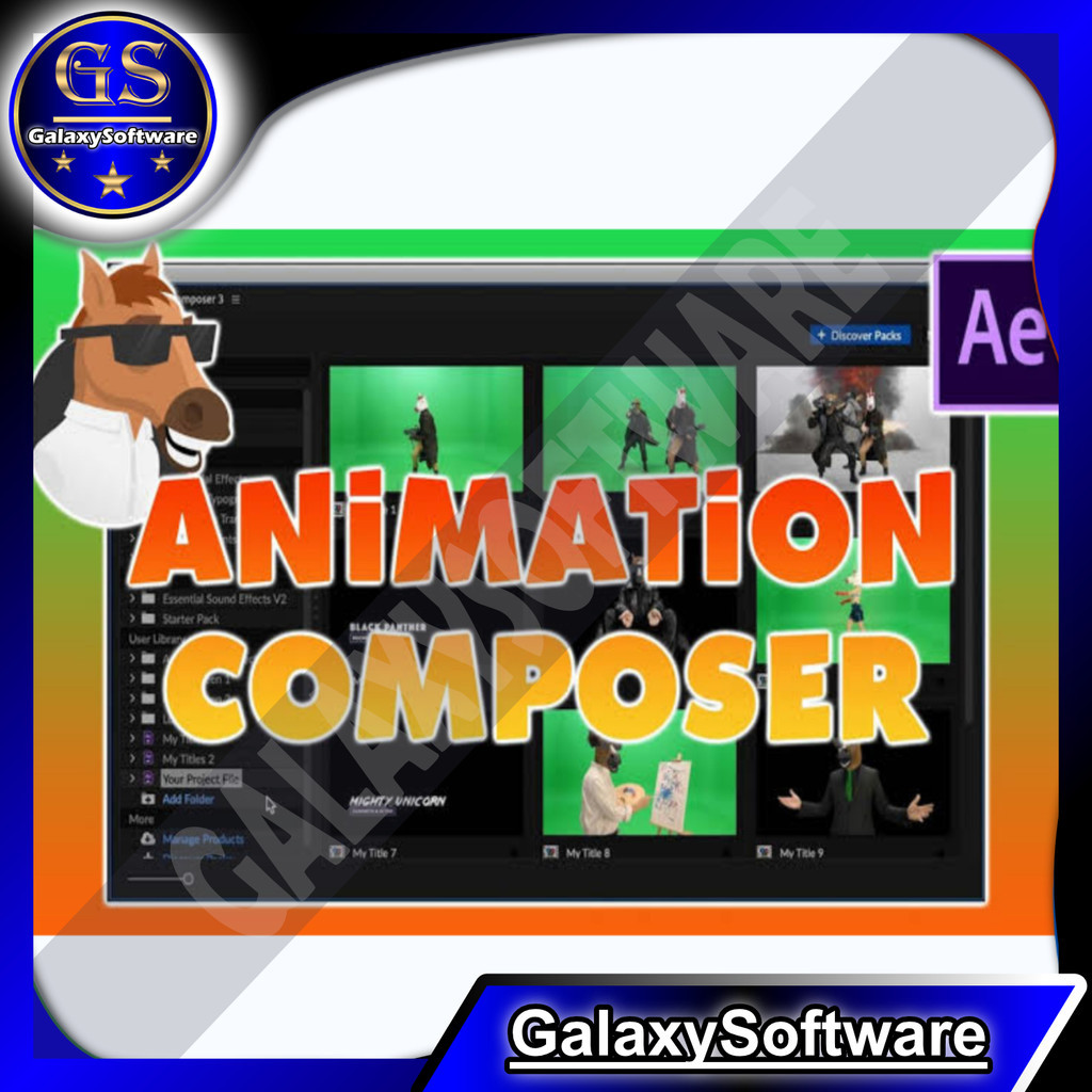 Jual Mister Horse Animation Composer v2 starter 2022 Khusus After Effects GalaxySoftware