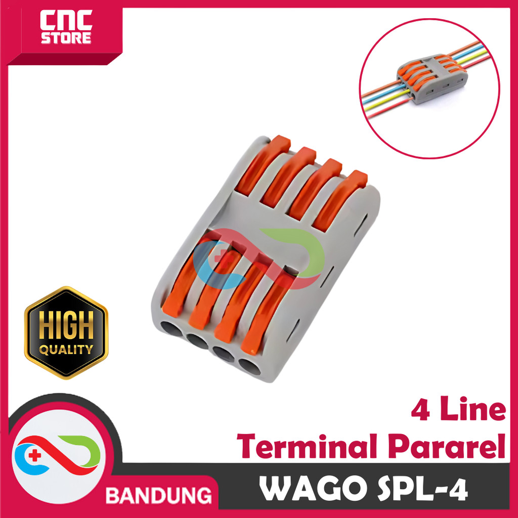 Jual TERMINAL PARALEL 4 LINE KONEKTOR SAMBUNGAN CONNECTOR BLOCK WAGO ...
