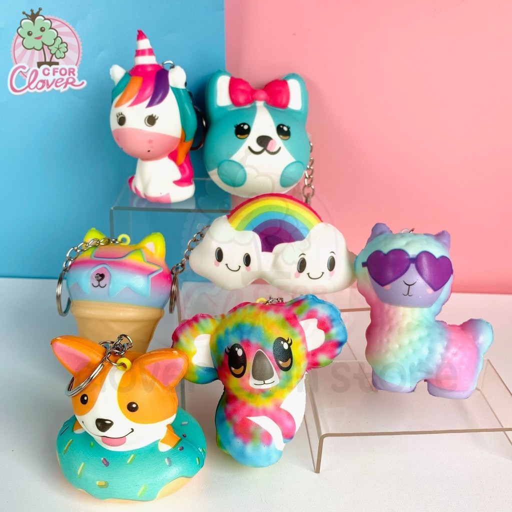 Jual ALL ABOUT SMALL SQUISHY KEYCHAIN mainan pencetan gantungan kunci ...