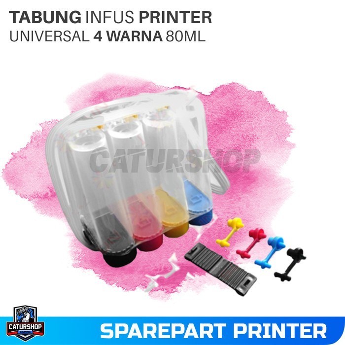 Jual Tabung Infus Printer Warna Ml Universal Paket Lengkap Shopee