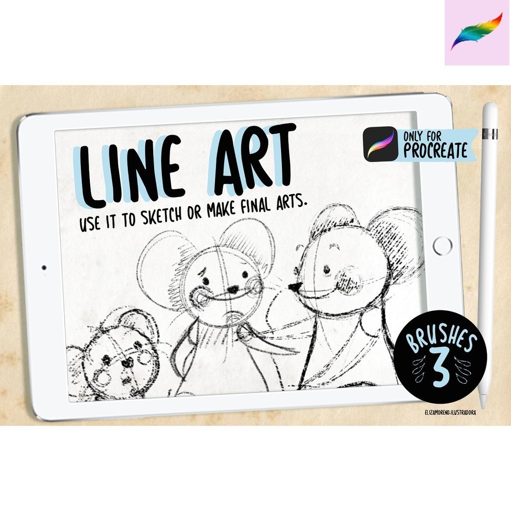 Jual Brush Procreate - Line Art Brushes for Procreate | Shopee Indonesia
