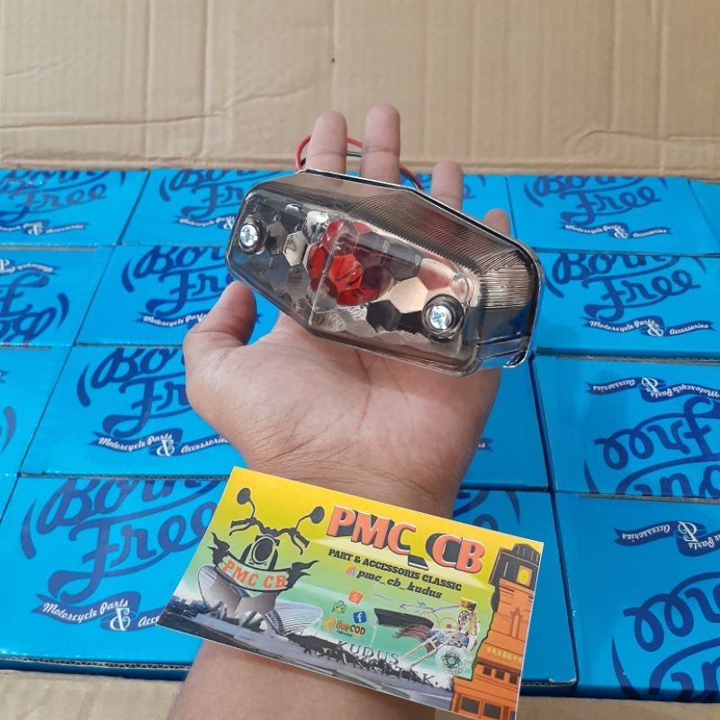 Jual 01 stopan cb bohlam stoplamp cb diamond kaca smoke non led ...