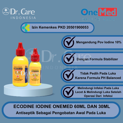 Jual Povidone Iodine Ecodine 60 ml 30 ml Onemed Obat Merah | Shopee ...