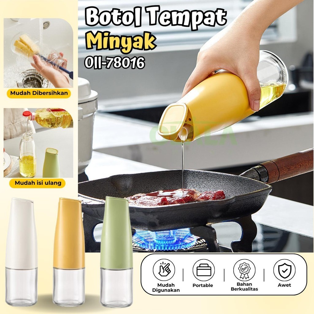 Jual [COD] BOTOL MINYAK DENGAN PENUTUP OTOMATIS 450ML GLASS OIL POT ...