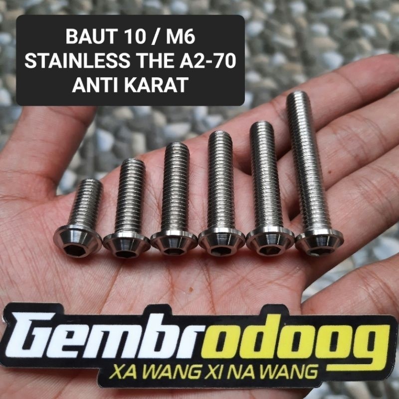 Jual BAUT L STAINLESS M6 / BAUT 10 MODIF BUBUT Custom Bubut | Shopee ...