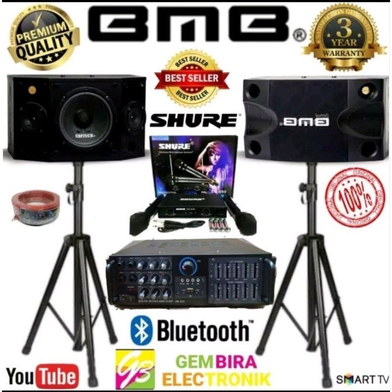 Jual Paket Sound System Bluetooth Bmb Original Paketan Karaoke Home