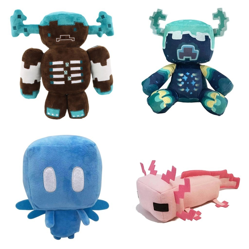 Jual Game Stand Axolotl Plush Creeper Skeleton Wolf Steve Cow Ghost ...