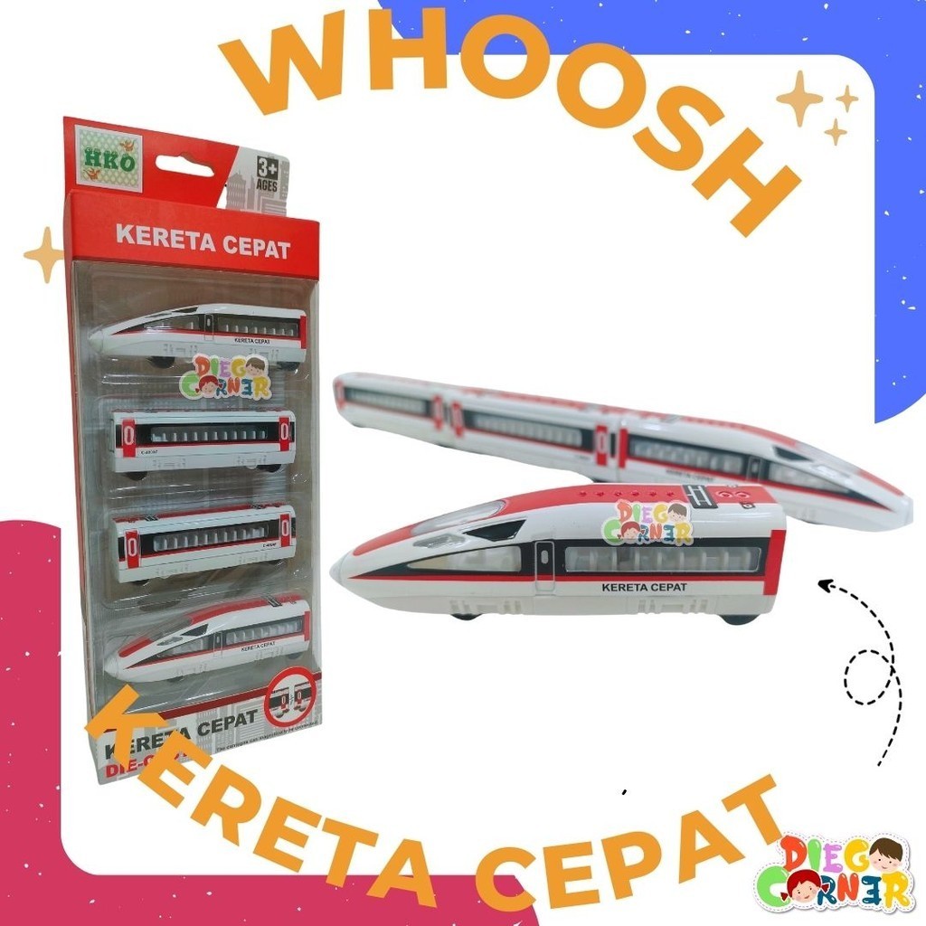 Jual Mainan Anak Kereta Cepat Whoosh Diecast Jakarta Bandung Fast Train ...