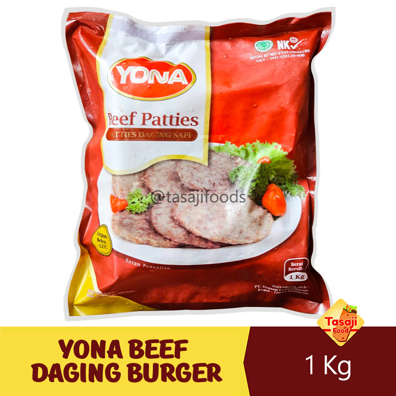 Jual Yona Beef Patties Daging Burger 1 Kg Isi 20 Pcs Shopee Indonesia