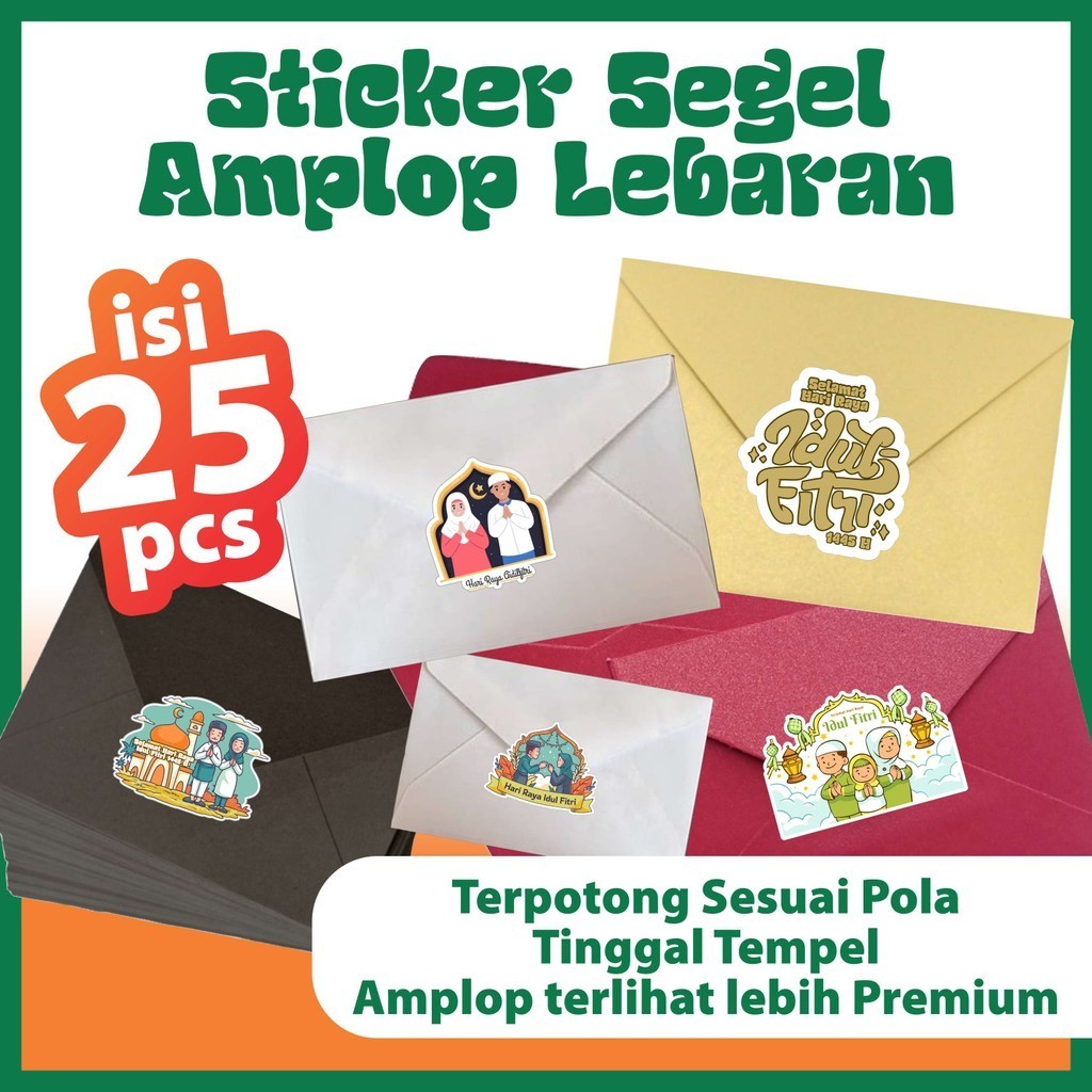 Jual Stiker Sticker Segel Amplop Lebaran Idul Fitri 1445 H 2024 M ...
