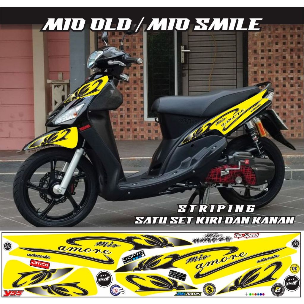 Jual STIKER MOTOR STRIPING VARIASI MOTOR SMILE / STICKER MIO SPORTY OLD ...