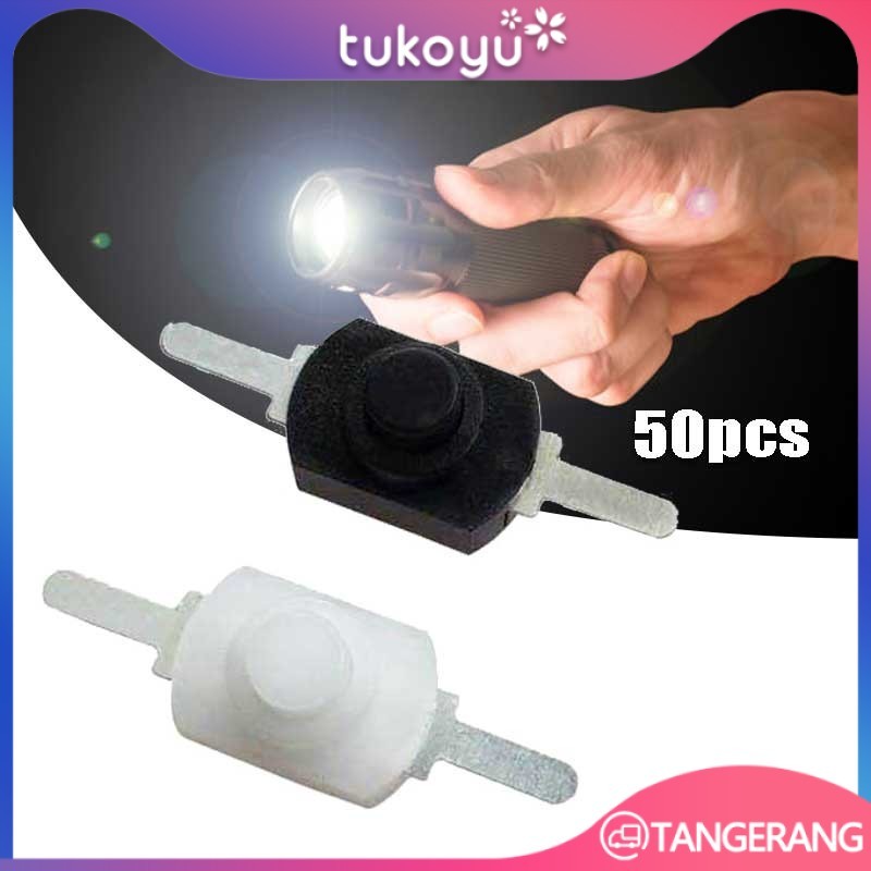 Jual 50pcs Saklar Senter Push Button Senter Kecil 2 Kaki Self Locking ...