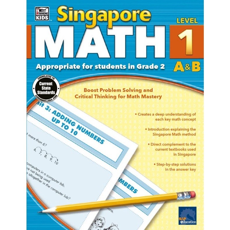 Jual Buku Singapore Math Level 1/2/3/4 A & B / BLACK & WHITE | Shopee ...