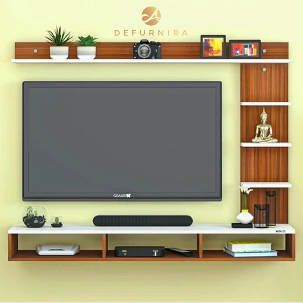 Defurnira Rak TV Tempel Dinding Minimalis 32-55 inch
