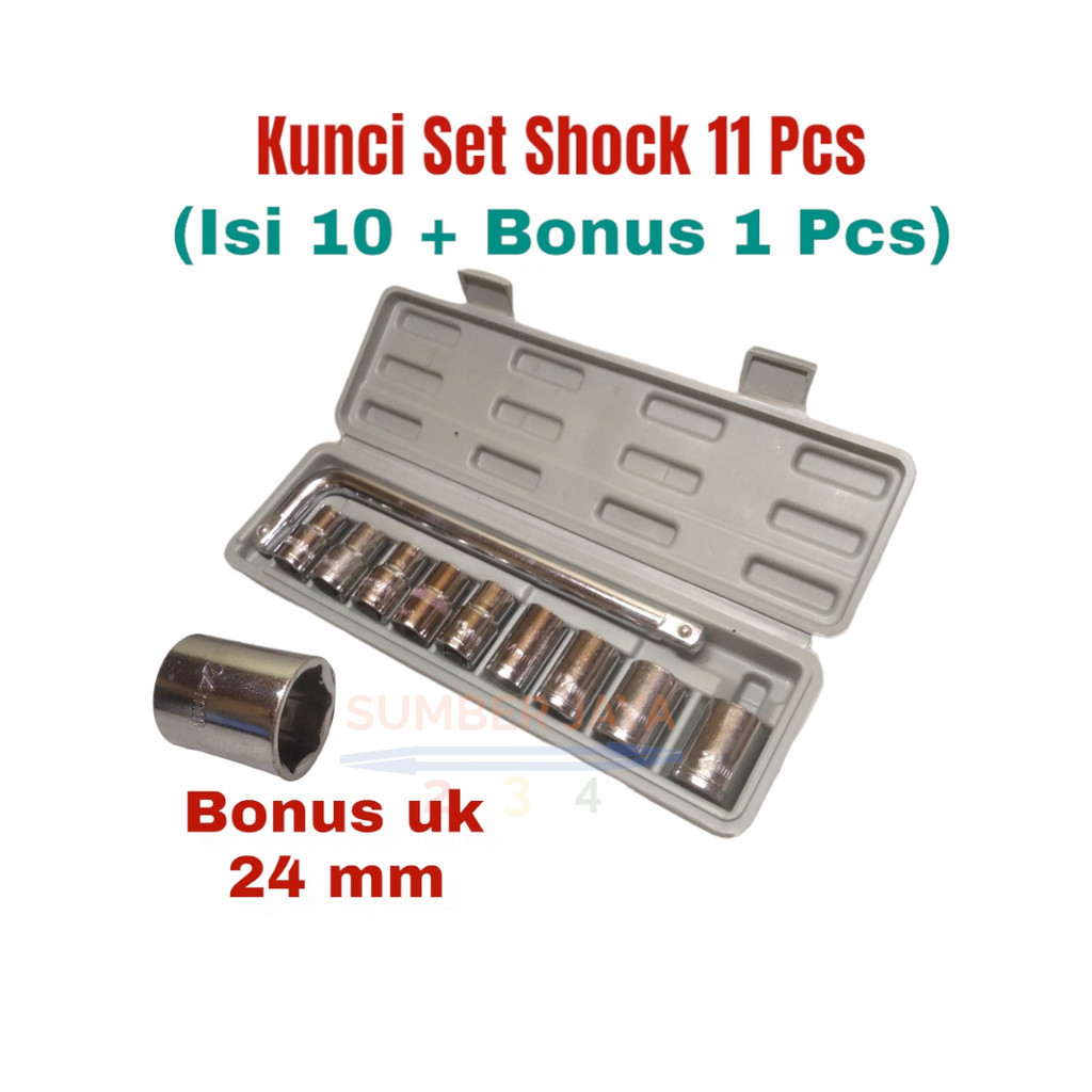 Jual Kunci Set Shock Konci Sock Wrench Set Pcs Lengkap Perkakas Tukang Termurah Shopee