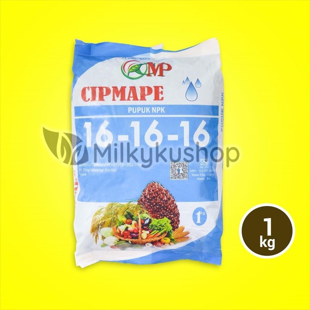 PUPUK CMP CIPMAPE NPK 16 16 16 ISI 1 KG KEMASAN PABRIK