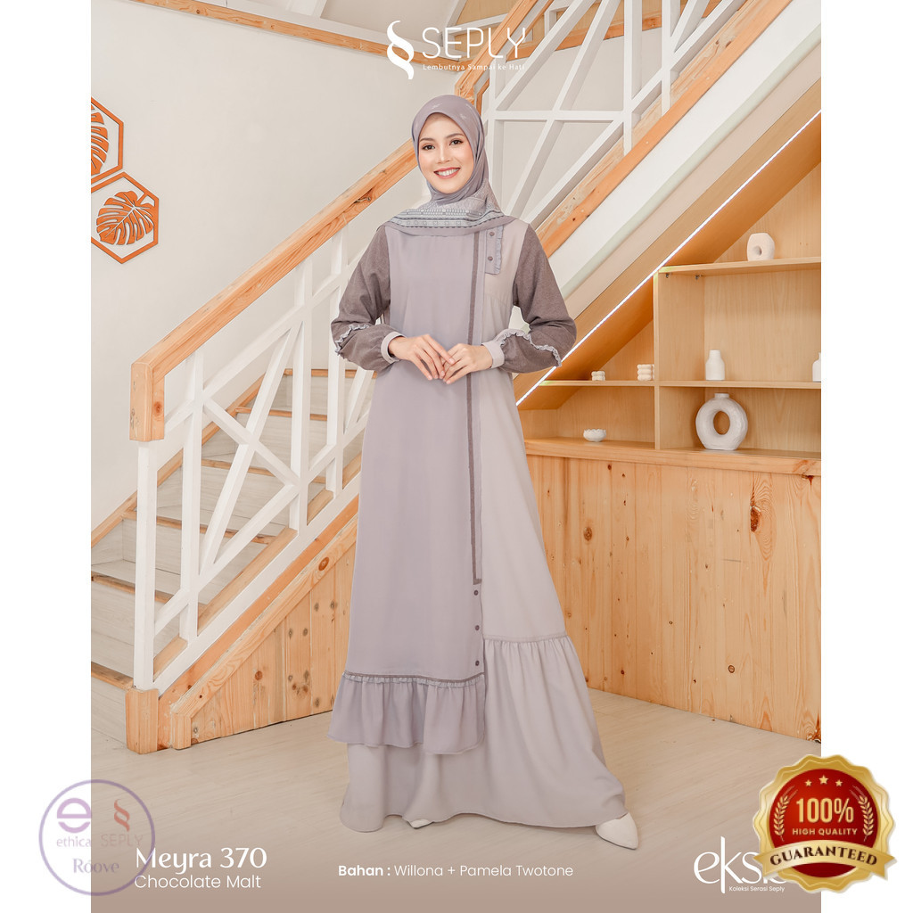 Jual Seply Meyra 370 Gamis Sarimbit Eksis 278 Chocolate Malt Eksis 279 ...