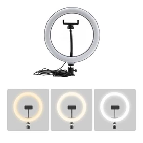 EOM ✔️ LAMPU RINGLIGHT 26cm Ring Fill Light RingSelfie 26 Cm Make Up Vlog Lengkap Holder HP