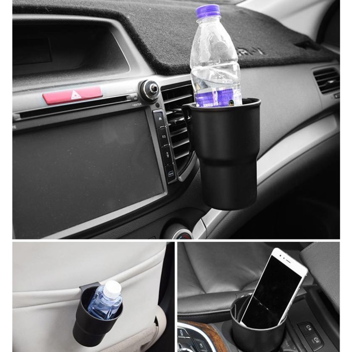 3in1 Tempat Botol Tong Sampah Gantung Ac Pintu Mobil Car Cup Holder Asbak Universal clip Jepit Celah Ac Pintu Mobil