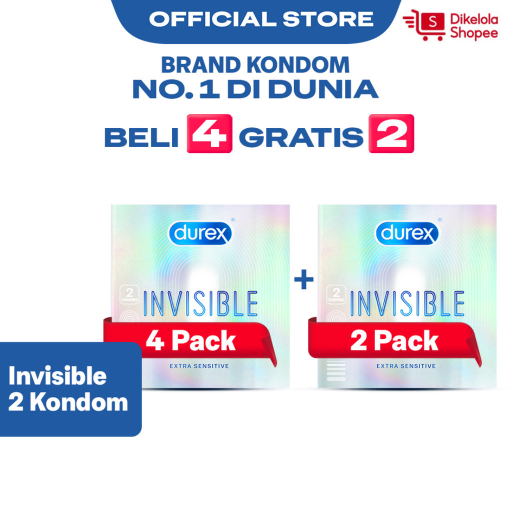 Jual Durex Invisible 2s X 6pcs Kondom Extra Tipis Pria Shopee Indonesia