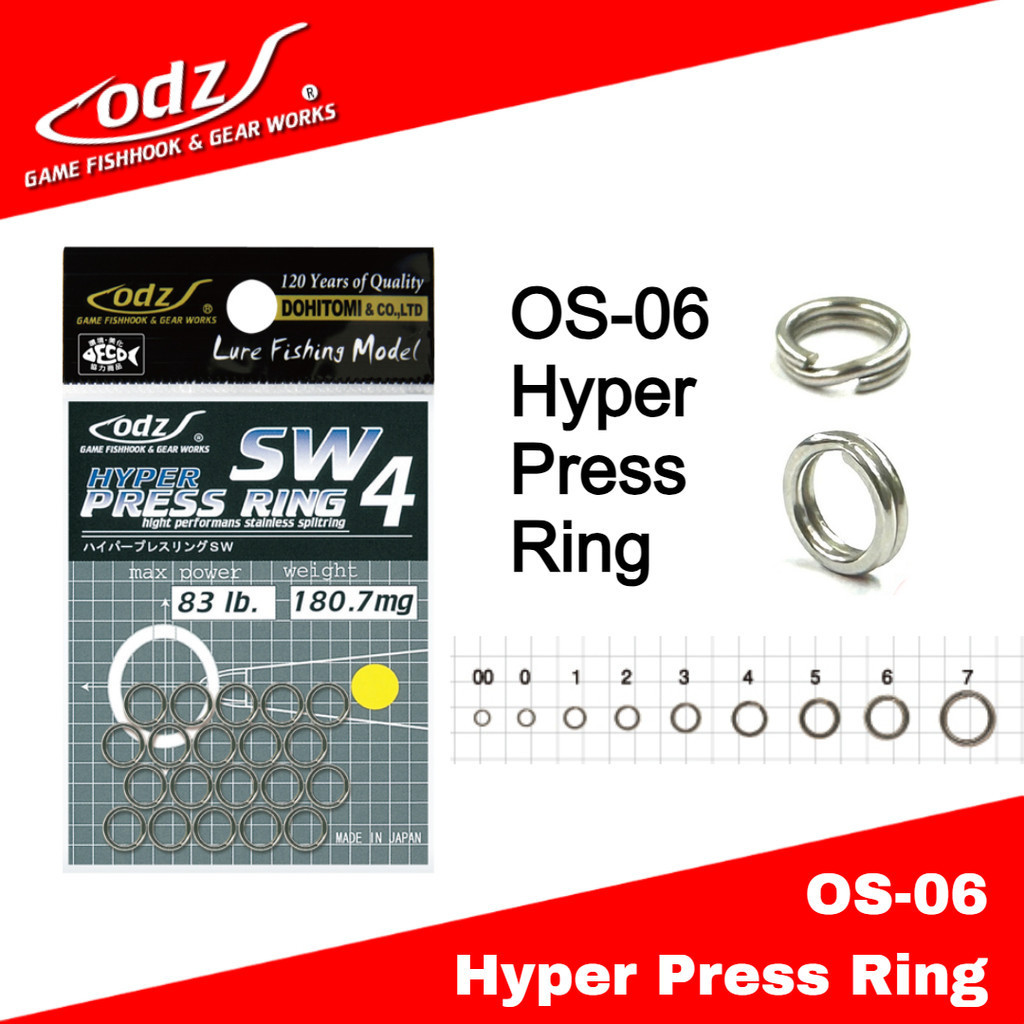 Anneaux Brisés ODZ OS-06 Hyper Press Ring Argent, Taille 4, 83 Lb, Pack De 20