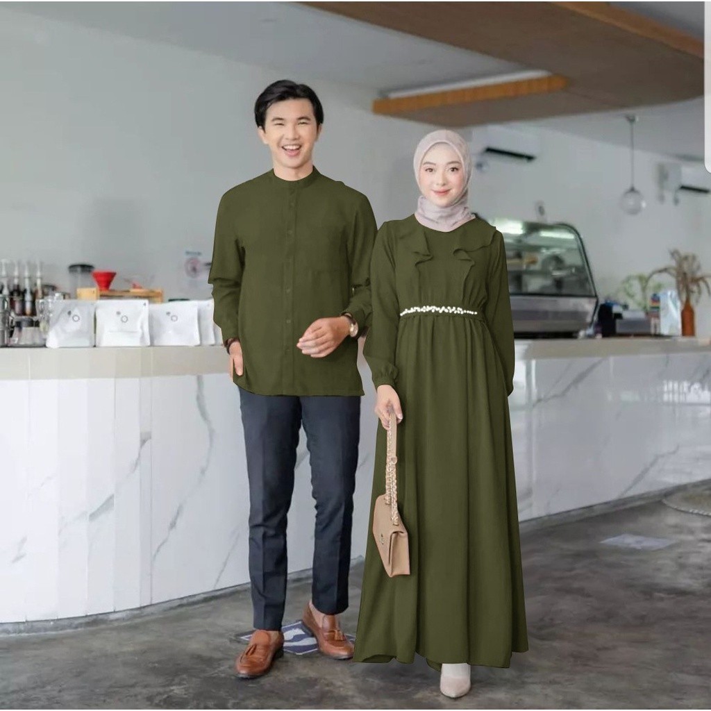 Jual BAJU PASANGAN COUPLE KELUARGA SYARI KOKO GAMIS MUSLIM WANITA PRIA ...