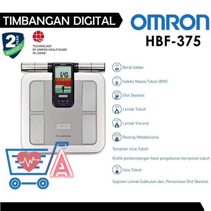 Jual Timbangan Komposisi tubuh OMRON HBF-375 Karada Scan - HBF-375-AP ...