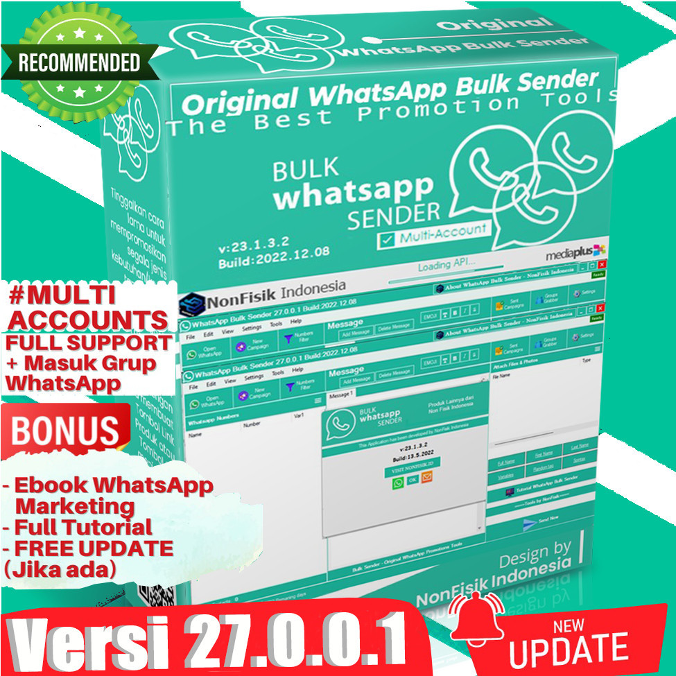 Jual [TERBARU!!] MULTI BULK SENDER ORIGINAL VERSI TERBARU - WABLASTER ...