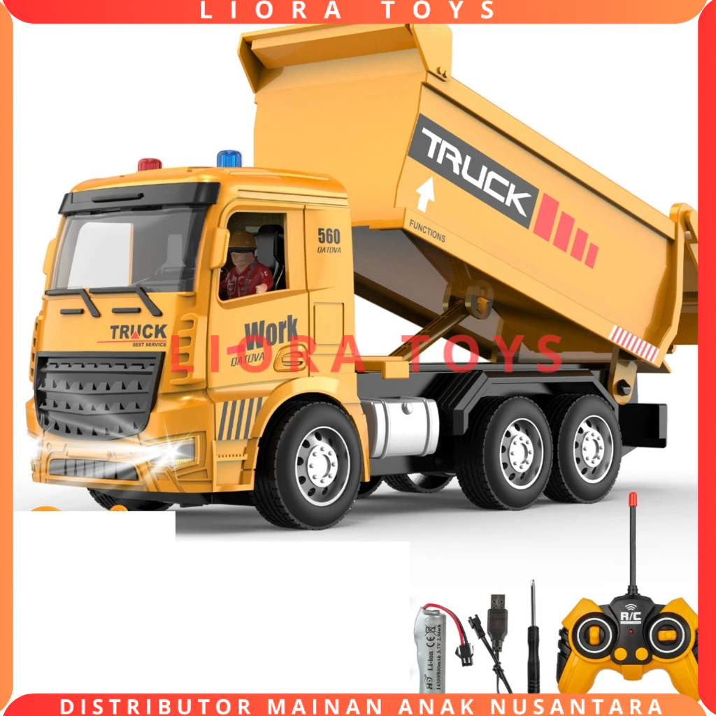 Jual Mainan Anak Mobil Remote Control Dump Kontruksi Rc Dump Truck ...