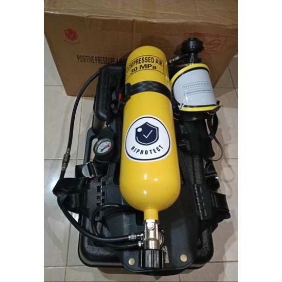 Jual breathing apparatus SCBA YEAN 6LITER steel 300bar oksigen pemadam ...