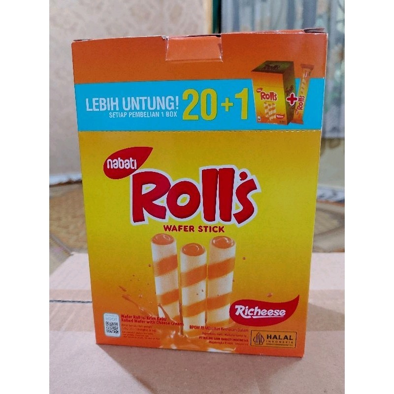 Jual WAFER NABATI RICHEESE ROLLS PER BOX ISI 20 PCS | Shopee Indonesia
