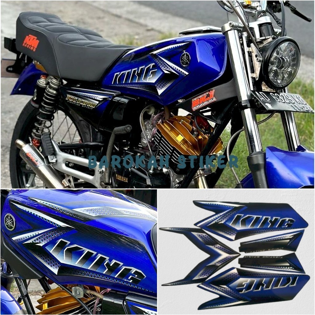 Jual Striping Stiker stiker yamaha RX KING 2008 biru LIST BODY RX KING ...